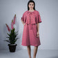 Eilaa - Red & White Cape Style Dress PSD201S-MD318