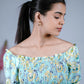 Eilaa - Light Blue High-Low Smocked Dress PSD409-MD504