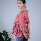 Eilaa - Red Chevron Tiered Tunic PST305-MT379