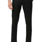 BASICS Mens  BLACK TAPERED TROUSER 22BTR51023 FLATFRONT