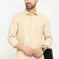 BASICS Mens  BEIGE SLIM SHIRT 23BSH51750 LS