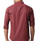 BASICS Mens  RED SLIM SHIRT 23BSH52253 LS