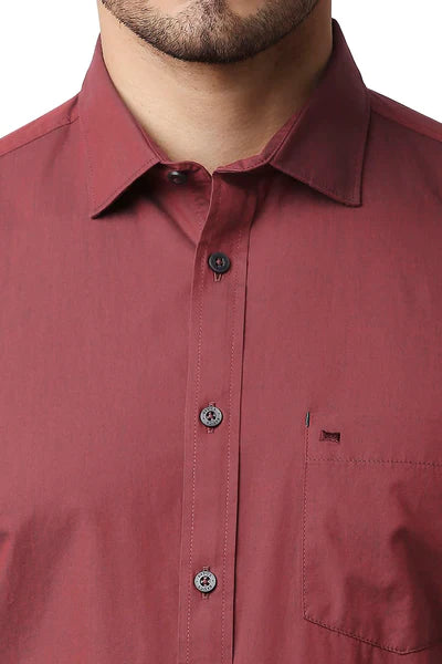 BASICS Mens  RED SLIM SHIRT 23BSH52253 LS