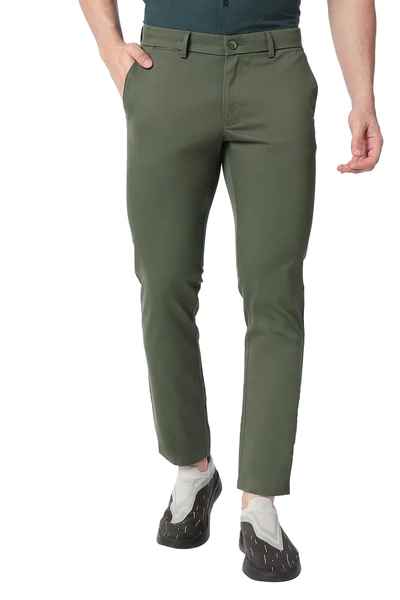 BASICS Mens  MID GREEN TAPERED TROUSER 23BTR50265 FF