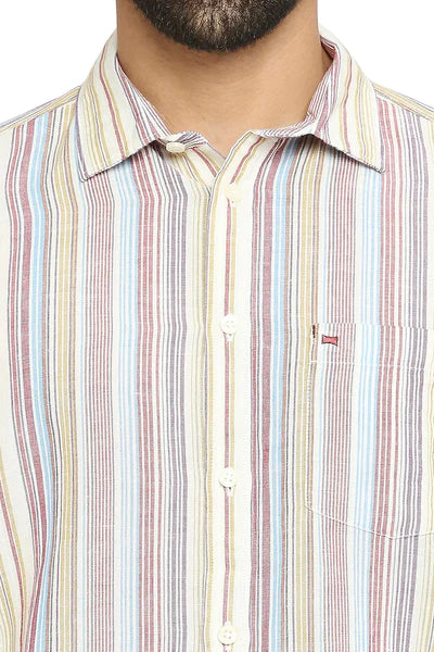 BASICS Mens  RED SLIM SHIRT 23BSH51930 LS