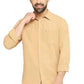 BASICS Mens  LIGHT BROWN SLIM SHIRT 23BSH51480 HS