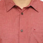 BASICS Mens  RED SLIM SHIRT 23BSH52057 LS