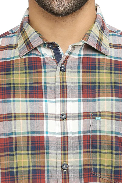 BASICS Mens  GREEN SLIM SHIRT 23BSH51746 LS