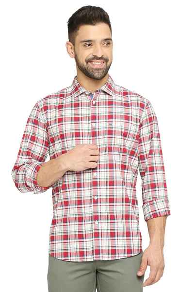 BASICS Mens  WINE SLIM SHIRT 23BSH51743 LS