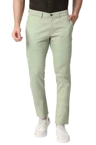 BASICS Mens  MID GREEN TAPERED TROUSER 23BTR50298 FF