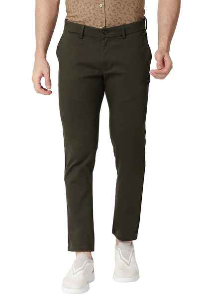 BASICS Mens  MID BROWN TAPERED TROUSER 23BTR50270 FF