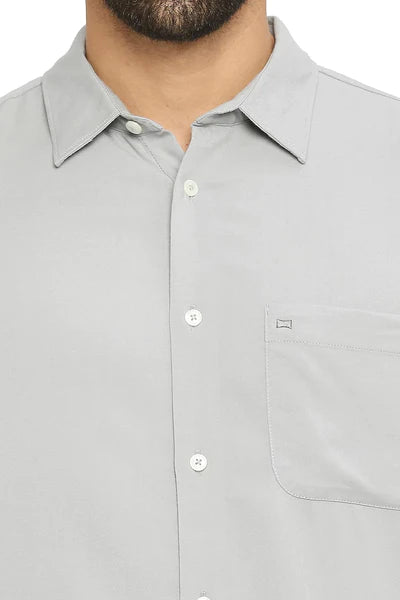 BASICS Mens  GREY SLIM SHIRT 23BSH51881 HS