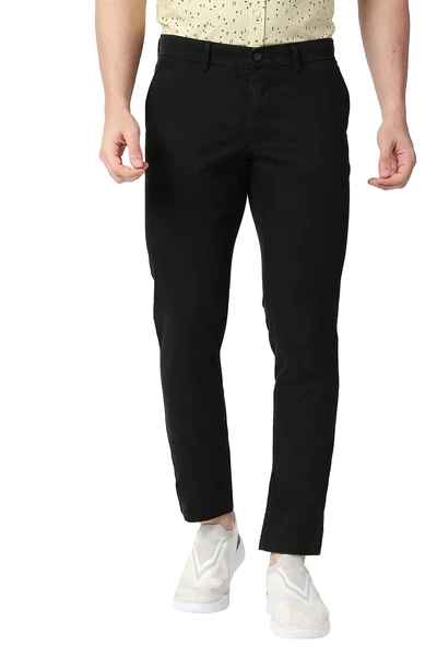 BASICS Mens  BLACK TAPERED TROUSER 23BTR50205 FF