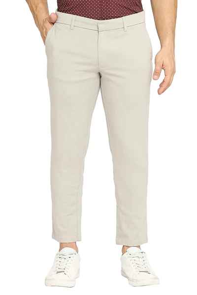 BASICS Mens  MID GREY TAPERED TROUSER 23BTR51652 FLATFRONT