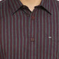 BASICS Mens  MAROON SLIM SHIRT 23BSH51955 LS