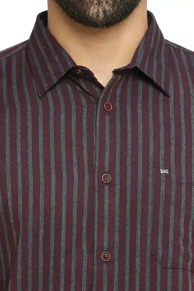 BASICS Mens  MAROON SLIM SHIRT 23BSH51955 LS