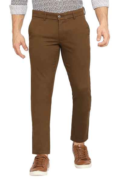 BASICS Mens  MID BROWN TAPERED TROUSER 23BTR51616 FF