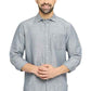 BASICS Mens  GREY SLIM SHIRT 23BSH51927 HS