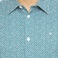 BASICS Mens  TEAL SLIM SHIRT 23BSH51831 LS