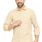 BASICS Mens  BEIGE SLIM SHIRT 23BSH51750 LS