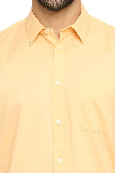 BASICS Mens  ORANGE SLIM SHIRT 23BSH51506 LS