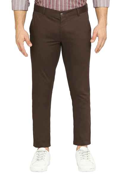 BASICS Mens  DARK BROWN TAPERED TROUSER 23BTR51803 FF