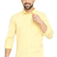 BASICS Mens  YELLOW SLIM SHIRT 23BSH51693 LS