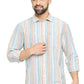 BASICS Mens  BLUE SLIM SHIRT 23BSH51929 HS