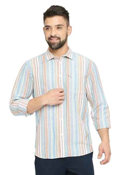 BASICS Mens  BLUE SLIM SHIRT 23BSH51929 HS