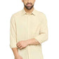 BASICS Mens  BEIGE SLIM SHIRT 23BSH51524 HS