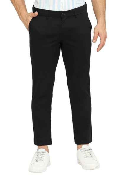 BASICS Mens  BLACK TAPERED TROUSER 23BTR51551 FF