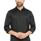 BASICS Mens  BLACK SLIM SHIRT 23BSH51714 LS