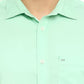 BASICS Mens  GREEN SLIM SHIRT 23BSH51689 LS