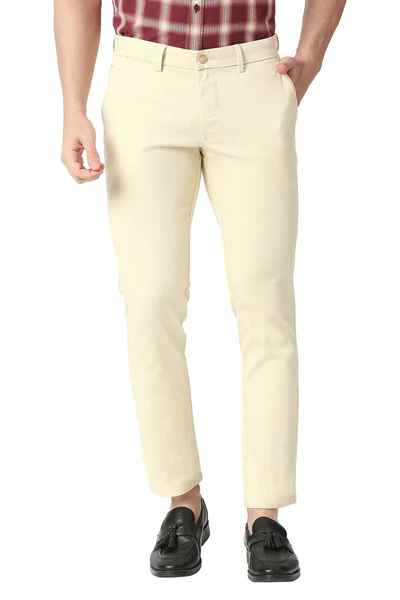 BASICS Mens  BEIGE TAPERED TROUSER 23BTR50242 FF