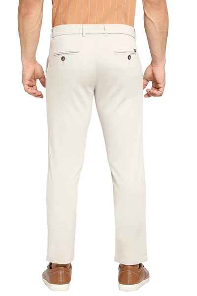 BASICS Mens  LIGHT GREY TAPERED TROUSER 23BTR51583 FLATFRONT