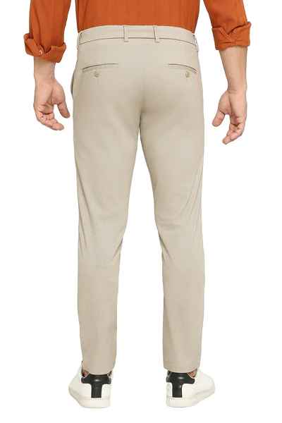 BASICS Mens  KHAKI TAPERED TROUSER 23BTR51562 FLATFRONT