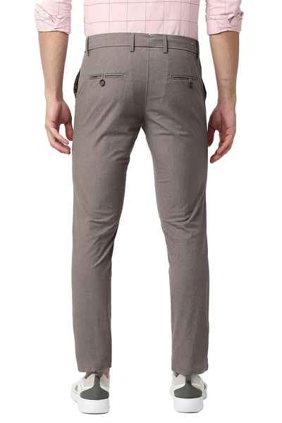 BASICS Mens  MID BROWN TAPERED TROUSER 23BTR50304 FF