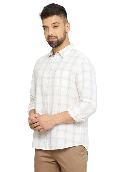 BASICS Mens  WHITE SLIM SHIRT 23BSH51472 LS