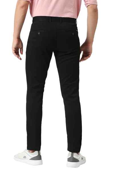 BASICS Mens  BLACK TAPERED TROUSER 23BTR51390 FF