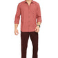 BASICS Mens  RED SLIM SHIRT 23BSH52057 LS