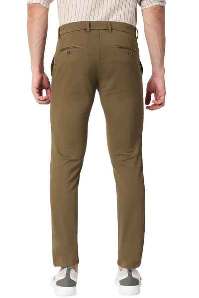 BASICS Mens  BROWN TAPERED TROUSER 23BTR50302 FF