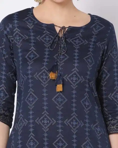 WOMENS KURTHI NAVY