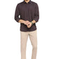 BASICS Mens  MAROON SLIM SHIRT 23BSH51955 LS