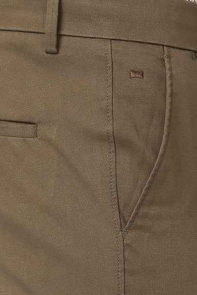 BASICS Mens  MID BROWN TAPERED TROUSER 23BTR50264 FF