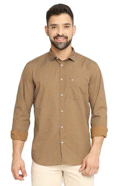 BASICS Mens  KHAKI SLIM SHIRT 23BSH51910 HS