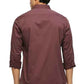 BASICS Mens  MID BROWN SLIM SHIRT 23BSH51765 LS