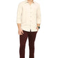 BASICS Mens  BEIGE SLIM SHIRT 23BSH52055 LS