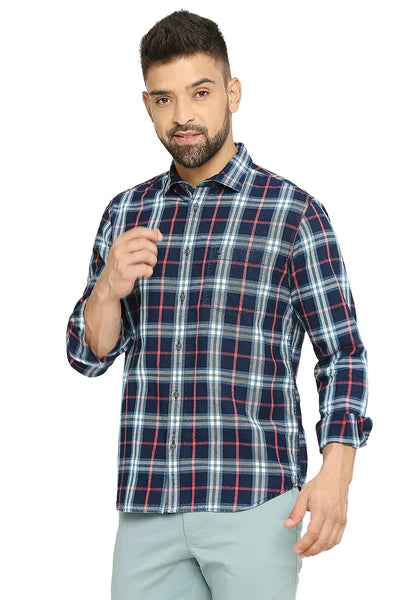 BASICS Mens  RED SLIM SHIRT 23BSH51708 HS