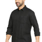 BASICS Mens  BLACK SLIM SHIRT 23BSH51966 HS