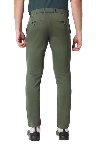 BASICS Mens  MID GREEN TAPERED TROUSER 23BTR50265 FF